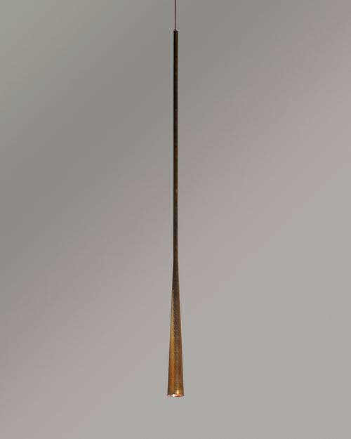 COPPER TRUMPET HANGING SPOTLIGHT BY CARLO PUNZO